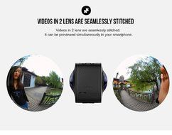 Elephone - EleCam 360 Degree Spherical Panorama Fisheye VR Camera HD @30fps HD Sports Action Video Camera Support... N6