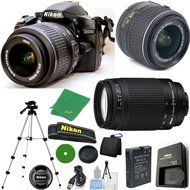 Nikon D3200 - International Version (No Warranty), 18-55mm f/3.5-5.6 DX VR, Nikon 70-300mm f/4-5.6G Nikkor, Tripod...