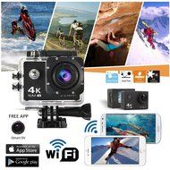HTRise digital video camera camcorder, HD 4K 30fps 16MP WiFi with Waterproof for Action Sports Diving N2