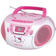 Hello Kitty Boombox/Recorder with Cassette - AM/FM Radio and CD Player