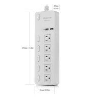 ISELECTOR Surge Protector 4320J 5-Outlet Individual Switch Power Strip with 3.4A 2-Port USB Charging Station N3