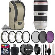 Canon EF 70-200mm f/2.8L IS II USM Lens + 4PC Macro Kit + UV-CPL-FLD Filters + 32GB Class 10 High-Speed Memory...