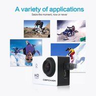 DBPOWER Waterproof Action Camera 12MP 1080P HD with 2 Batteries and Free Accessories Kit(White) N2