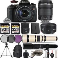 Canon EOS Rebel T6s DSLR Camera + Canon 18-135mm STM Lens + Canon 50mm 1.8 Lens + 650-1300mm Zoom Lens + 500mm...