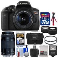 Canon EOS Rebel T6i Wi-Fi Digital SLR Camera &amp; EF-S 18-55mm IS STM with 75-300mm III Lens + 32GB Card + Case +...