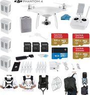 DJI Phantom 4 Quadcopter Drone Kit with 4 Batteries and Accessories (10 Items) N2