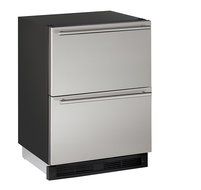 U-Line U1224DWRS00A Built-in Refrigerator Drawers, 24&quot;, Stainless Steel