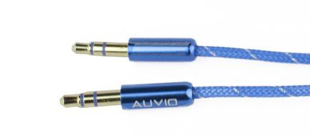 Auvio 3feet 1by8 inches Stereo Audio Cable Blue