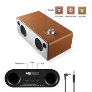 GGMM M3 Retro Wi-Fi/Bluetooth Stereo Wireless Leather Speaker | Featuring 40W Output, Multi-Room Play, Airplay... N2