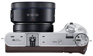Samsung NX500 28 MP Wireless Smart Mirrorless Digital Camera with 16-50mm Power Zoom Lens (Brown) N35