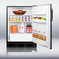 Summit FF6BBI7ADA: Commercially approved, ADA compliant built-in undercounter all-refrigerator with automatic... N3