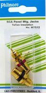 2 Philmore Gold-Plated RCA Panel Mount Jacks with Teflon Insulator, Red &amp; Black