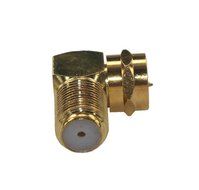 KK-05 [4 Pack] 4pcs total, Hi-end High-Quality Gold Plated, Right Angle F-Type Coaxial RG6 Adapter N3