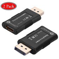 SIENOC 2 Packs Display Port DP Male to HDMI/F Connector Adaptor Pack of 2 Color Black N13