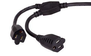 Cable Leader Power Cord Splitter Cable For 2 NEMA 5-15R to 1 NEMA 5-15P (14 inches / 14 AWG) N3