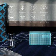 GGMM E3 Wireless WiFi/ Bluetooth Speaker with LED Alarm Clock &amp; Smart USB Charging port, Featuring Airplay, DLNA... N10