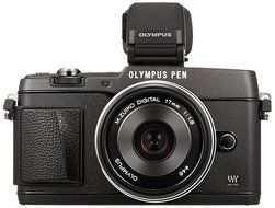 Olympus E-P5 17mm f1.8 and VF-4 16.1 MP Compact System Camera with 3-Inch LCD (Black) - International Version...