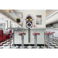 Pyle PJUB25BT Bluetooth Jukebox MP3 Speaker Player LED Lighting, AM/FM Radio, USB/SD Readers with Aux Input N4