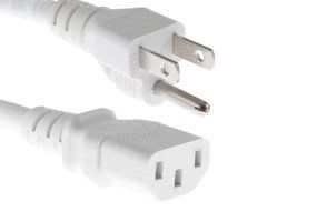 CablesAndKits Standard AC Power Cord, 10A/125V, 18 AWG, 5-15P to C13, (NEMA 5-15P to IEC-60320-C13) 10 ft N2