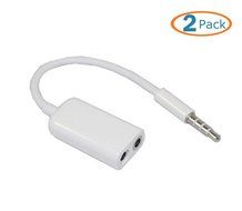 HTTX 3.5mm Audio Stereo Y Splitter Cable, 3.5mm Male to Dual Female for Earphone and Headset Splitter Adapter,... N2