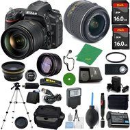 Nikon D750 DSLR - International Version (No Warranty), 18-55mm f/3.5-5.6 DX VR, 2pcs 16GB Memory, Camera Case,...