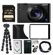 Sony DSC-RX100M5 Cyber-shot Digital Camera w/ AGR2 Grip &amp; 64GB Accessory Bundle