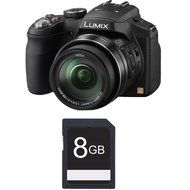 Panasonic Lumix DMC-FZ200 12.1 MP Digital Camera with CMOS Sensor and 24x Optical Zoom - Black - DMC-FZ200K +4GB...