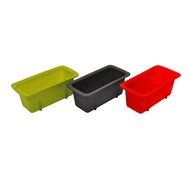 Starfrit Silicone Mini Loaf Pans (Set of 3), Red/Gray/Green