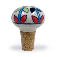 Vinotemp VNTEP-CRSTOP05 Epicureanist Floral Ceramic Bottle Stopper, Multicolor