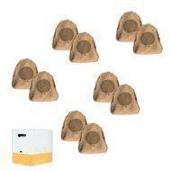 Acoustic Audio B4RS Sandstone Rock Speakers 5 Pair Pack and Wire Outdoor Weatherproof
