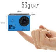 Waterproof Action Camera 12MP 1080P HD with 2 Batteries and Free Accessories Kit(Blue) N7