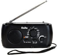 Kaito KA331 Portable Hand Crank AM/FM NOAA Weather Radio with Cell Phone Charger &amp; 3-LED Flashlight, Color Black N7