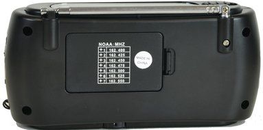 Kaito KA331 Portable Hand Crank AM/FM NOAA Weather Radio with Cell Phone Charger &amp; 3-LED Flashlight, Color Black N9