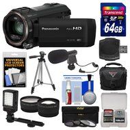 Panasonic HC-V770 Wireless Smartphone Twin Wi-Fi HD Video Camera Camcorder + 32GB Card + Case + LED Light + Microphone...