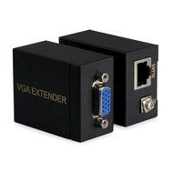 Alloet New RJ45 To VGA Signal Extender 60M Transmitter Receiver Adapter N2