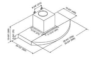 KOBE Range Hoods RA2836SQB-1 Under Cabinet Hood 3-Speed, 750 CFM with LED Lights, 36-Inch N7