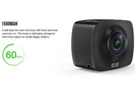 Elephone - EleCam 360 Degree Spherical Panorama Fisheye VR Camera HD @30fps HD Sports Action Video Camera Support... N8