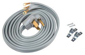 ACUPWR A103010 3-wire Dryer Power Cord 10' with Safe Power Coating Technology, Comes with Volt Connect Hardwire...