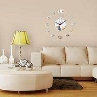 EverTrust(TM) new arrival home decoration acrylic mirror wall clock safe modern design large digital quartz watch...