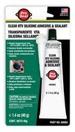 Super Glue N80065 RTV Silicone Adhesive and Sealant, 500 Degree F Performance Temperature, Clear (Pack of 12)...