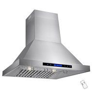AKDY 30" Stainless Steel Wall Mount Halogen Light Kitchen Vent Cooking Fan Range Hood w/ Baffle Filters N8
