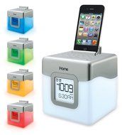 iHome IHM28W2 Color Changing Alarm Clock FM Radio with USB Charging N5