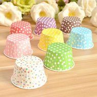 Chunlin 50pcs Paper Cake Cup Cupcake Wrapper Cases Liner Muffin Baking Wedding XMAS Party (Flower) N5