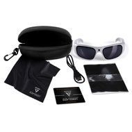 GoVision water-resistant white APOLLO 1080p video recording sunglasses with UV lenses, built in rechargeable battery...