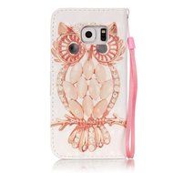 Galaxy S6 Edge Case,Galaxy S6 Edge Cover,ikasus Shiny Glitter Diamond Colorful Art Painting PU Leather Flip Wallet... N13