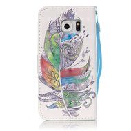 Galaxy S6 Edge Case,Galaxy S6 Edge Cover,ikasus Shiny Glitter Diamond Colorful Art Painting PU Leather Flip Wallet... N14