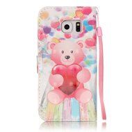 Galaxy S6 Edge Case,Galaxy S6 Edge Cover,ikasus Shiny Glitter Diamond Colorful Art Painting PU Leather Flip Wallet... N16