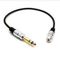 HENGSHENG&reg; Metal 6. 35mm 1/4 Inch Stereo Plug male to 3. 5mm Stereo Jack female cable - Gold Plated N2