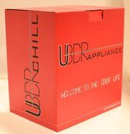Uber Appliance UB-CH1 Uber Chill 6 can retro personal mini fridge for bedroom, office or dorm (Gun Metal (silver)) N6