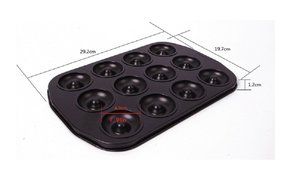 Non-Stick 12-Cup Mini Donut Pan Cookies Mold DIY Cake, 1 Set N4